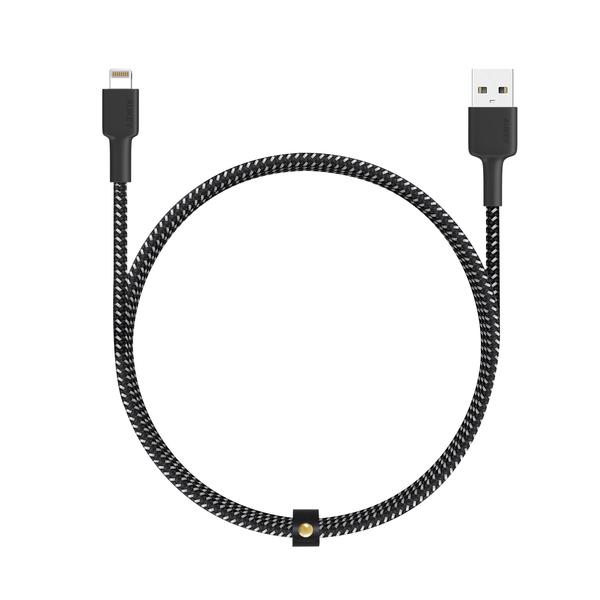 Aukey Braided Nylon MFI Lightning Cable - 2 meter - Black