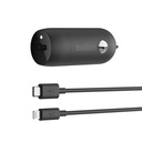 Belkin BOOST CHARGE Car Charger 20W USB-C PD + USB-C to Lightning Cable