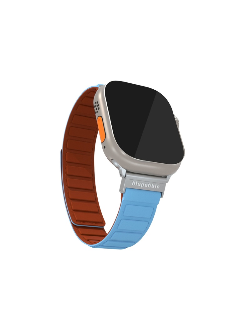 Blupebble Hochfeiler Silicone Reversible Magnetic Strap 49mm / 45mm / 44mm / 42mm Blue/Brown