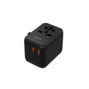 Blupebble Passport 3.1 World Travel Adapter with PD 20W + 1USB-C + 2 USB-A - Black