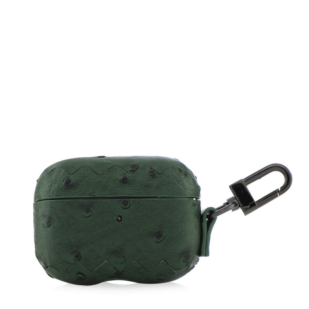 CLOAK - Ostrich Leather Case For AirPods Pro - Dark Green