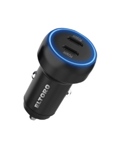 Eltoro Car Plug 60W 2 Port USB-C 30W + 30W PD - Black