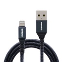 Eltoro USB-A TO Lightning KEVLAR Cable 1.5m with - Black Nylon + DEEP BLUE