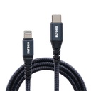 Eltoro USB-C TO Lightning KEVLAR Cable 1.5m with - Black Nylon + DEEP BLUE