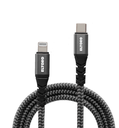 Eltoro USB-C TO Lightning KEVLAR Cable 1.5m with - Black Nylon + Gray