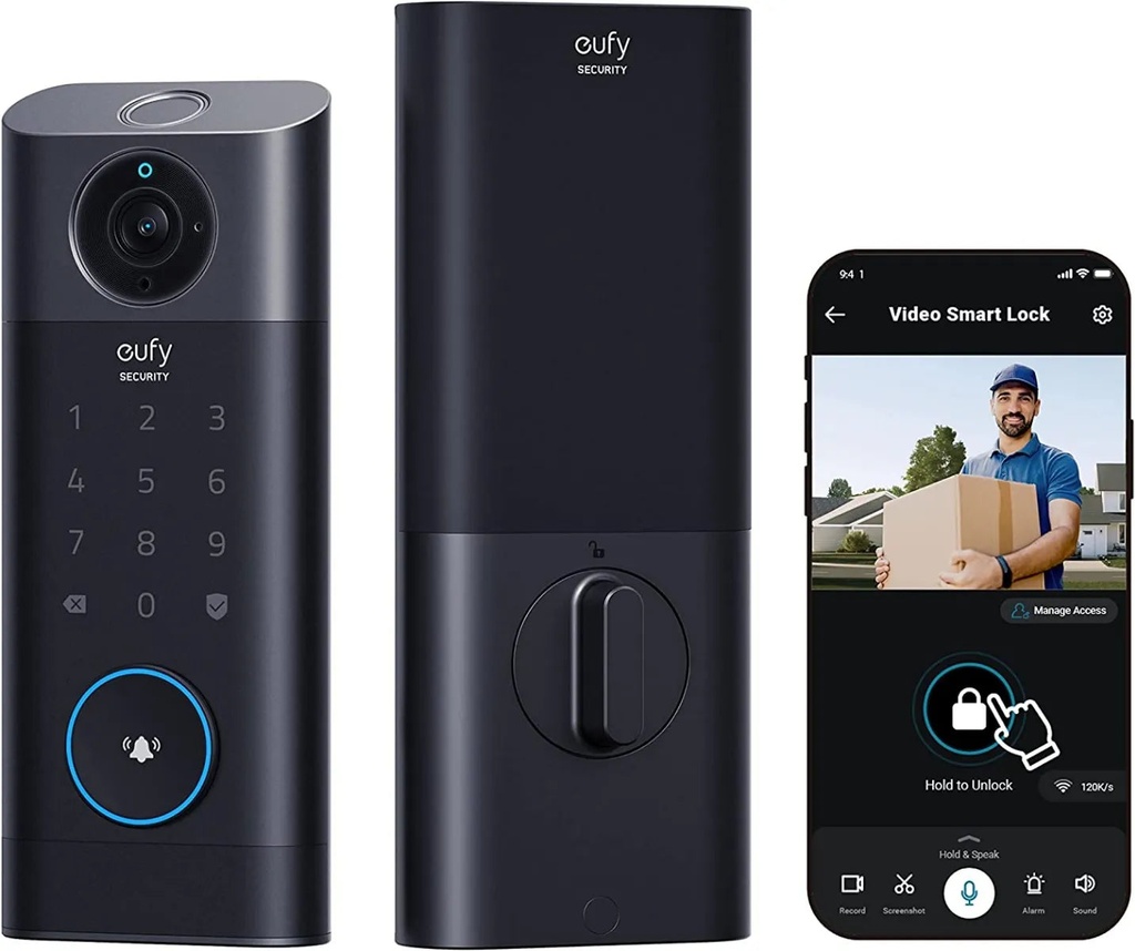 Eufy Video Smart Lock FingerPrint & Wi-Fi - Black