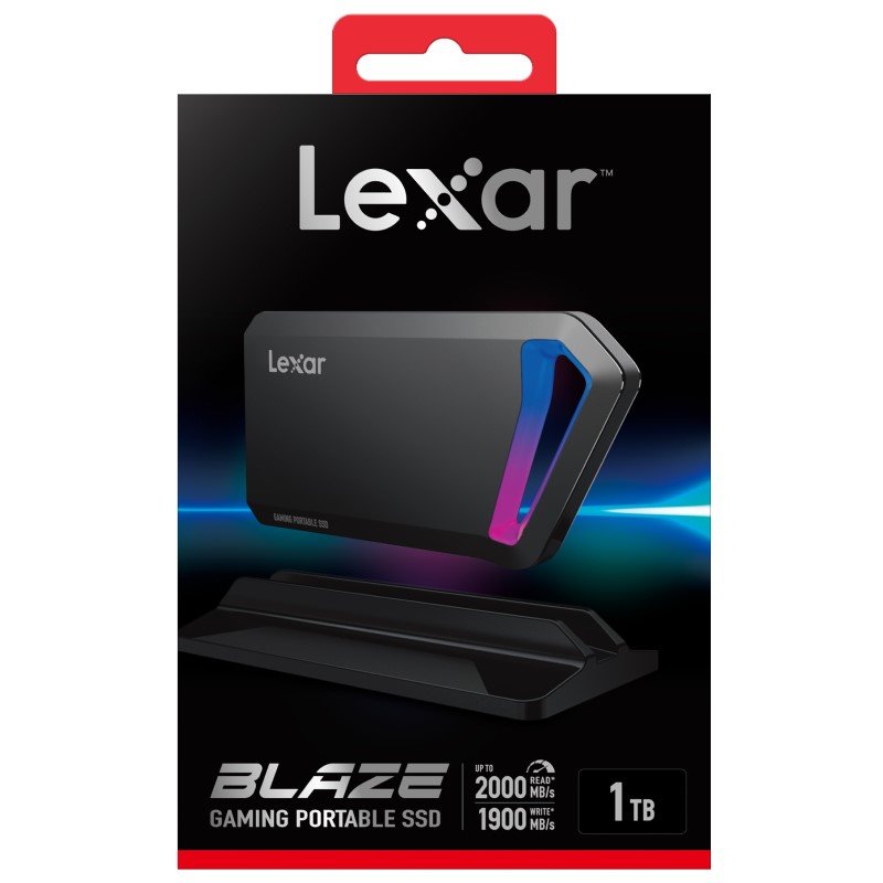 Lexar External Portable SSD 1TB,USB3.2 Gen2*2 up to 2100MB/s Read and 1900MB/s Write