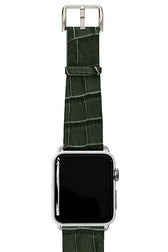 Meridio Reptilia - Shamrock Leather Strap 45mm Silver