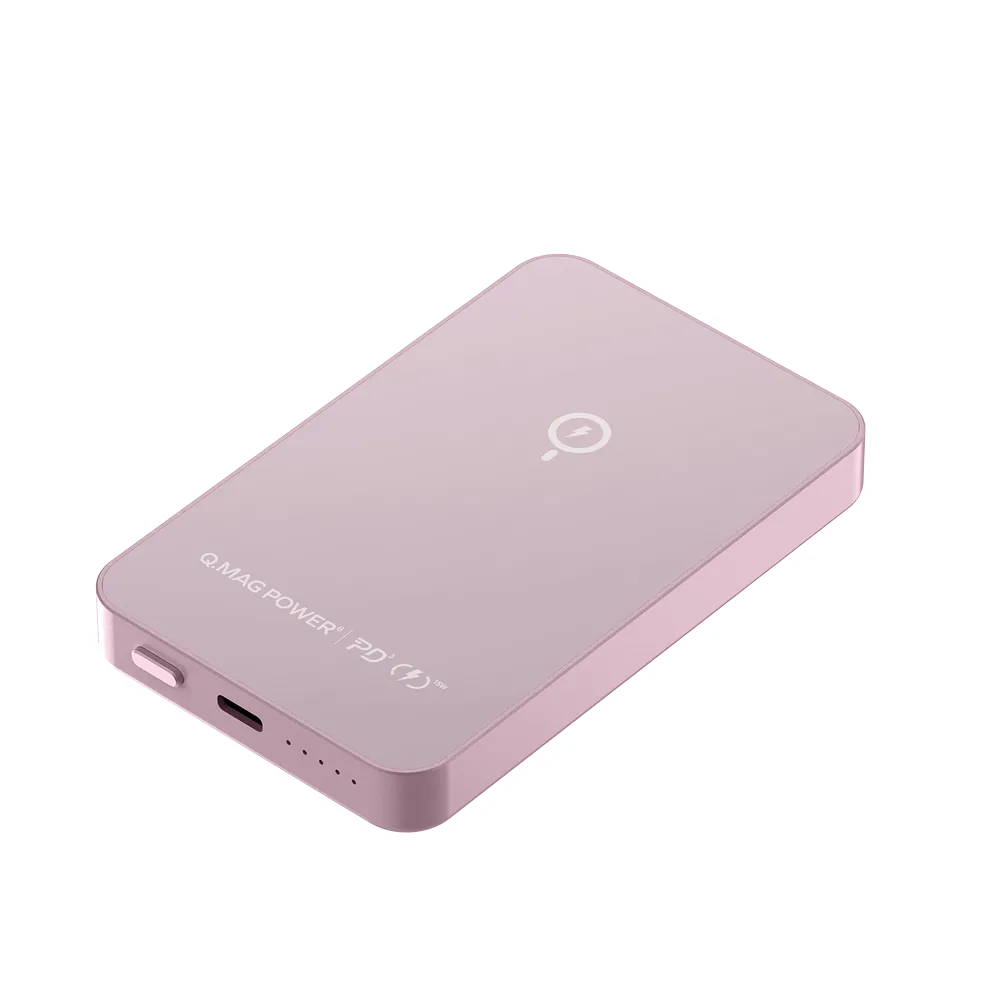 Momax Q.Mag Power 6 Magnetic Wireless Battery Pack 5000mAh - Pink