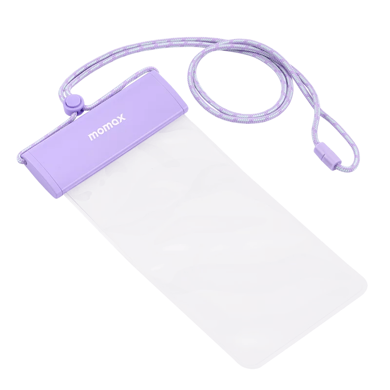 Momax WaterProof Pouch With Universal Neck Strap - Purple