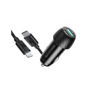 Ravpower 44W Car Charger With 1M PD Lightning Cable - Black