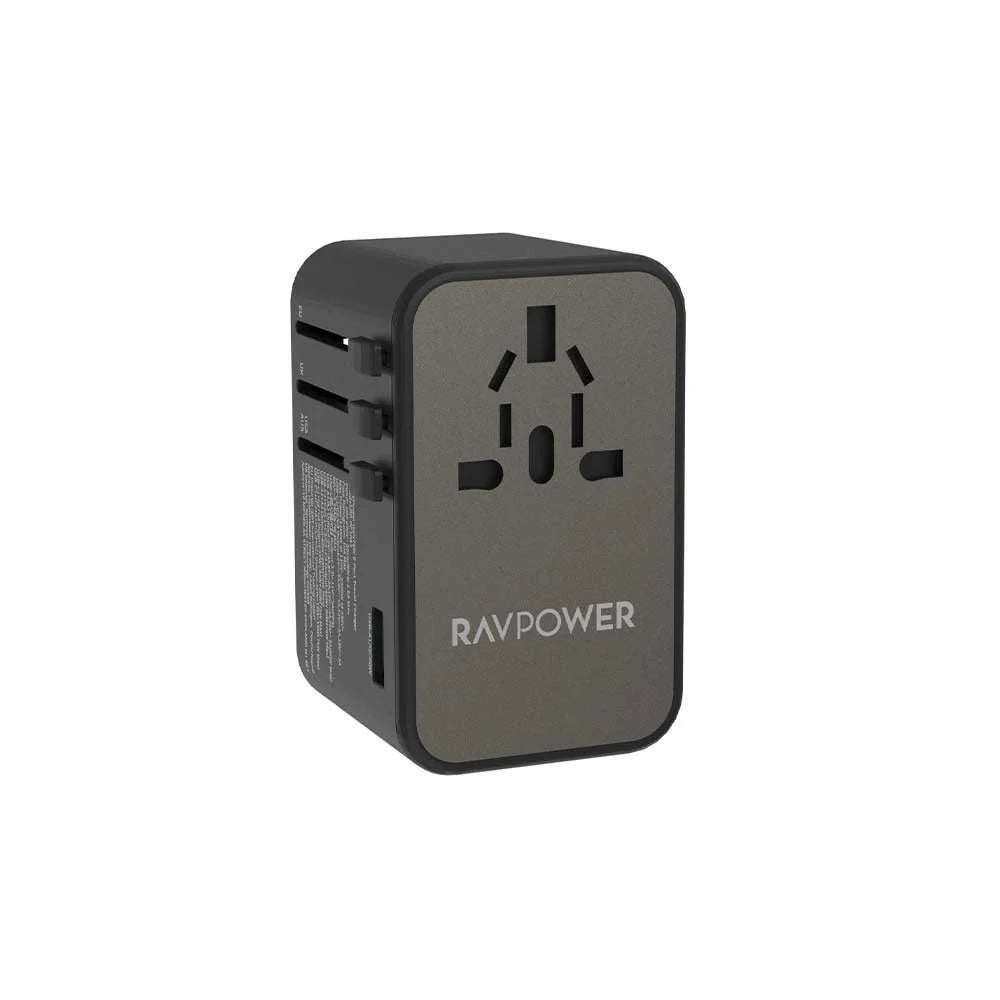 RAVpower PD GaN 75W 4-Port Travel Charger Offline Global - Black