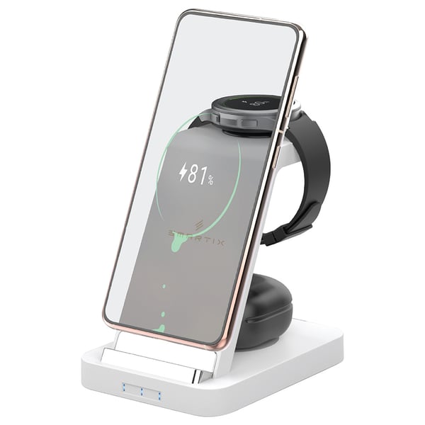 Smartix Premium 3-in-1 Magnetic Wireless Dock 15 w Fast Charger,Compatible with Samsung