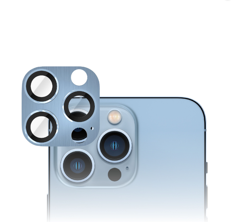 Smartix Premium Aluminium Camera Glass for iPhone 13 Pro/ Pro Max - Blue