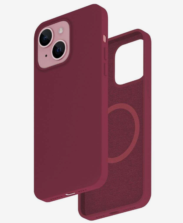 Smartix Premium Silicone Magnetic Case for iPhone 15 Plus Plum