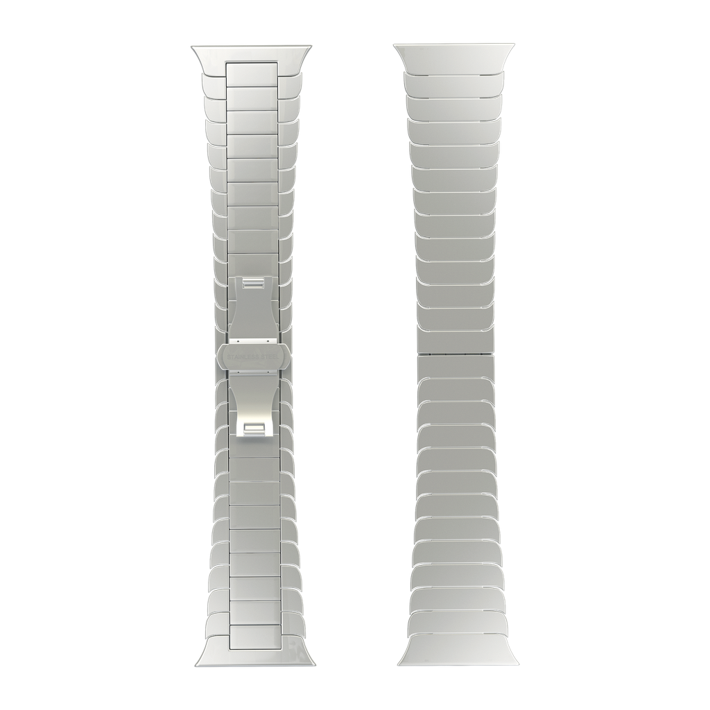 Smartix Premium Stainless steel Strap For Apple Watch 49,/45/44/42 - Silver