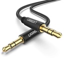 UGREEN 3.5mm Male to 3.5mm Male Cable Gold Plated Metal Case with Braid 2m - Black