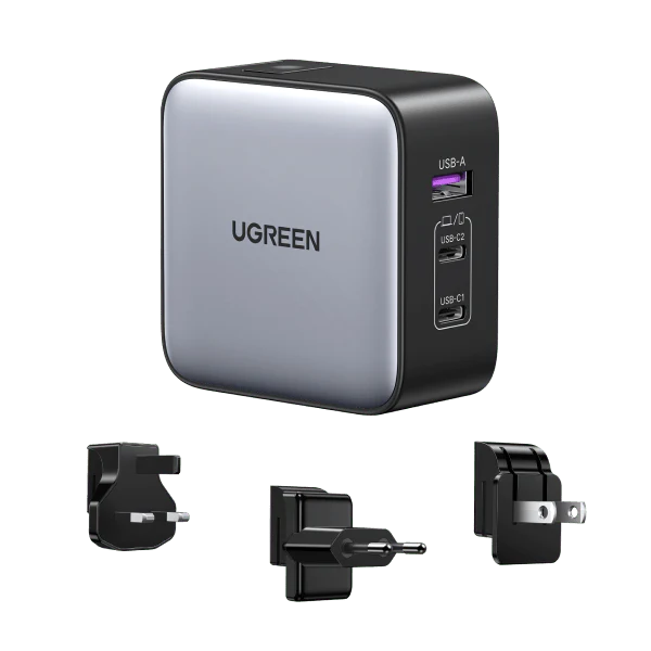 UGREEN 65W GaN Tech Worldwide Travel Fast Charger 3-Port