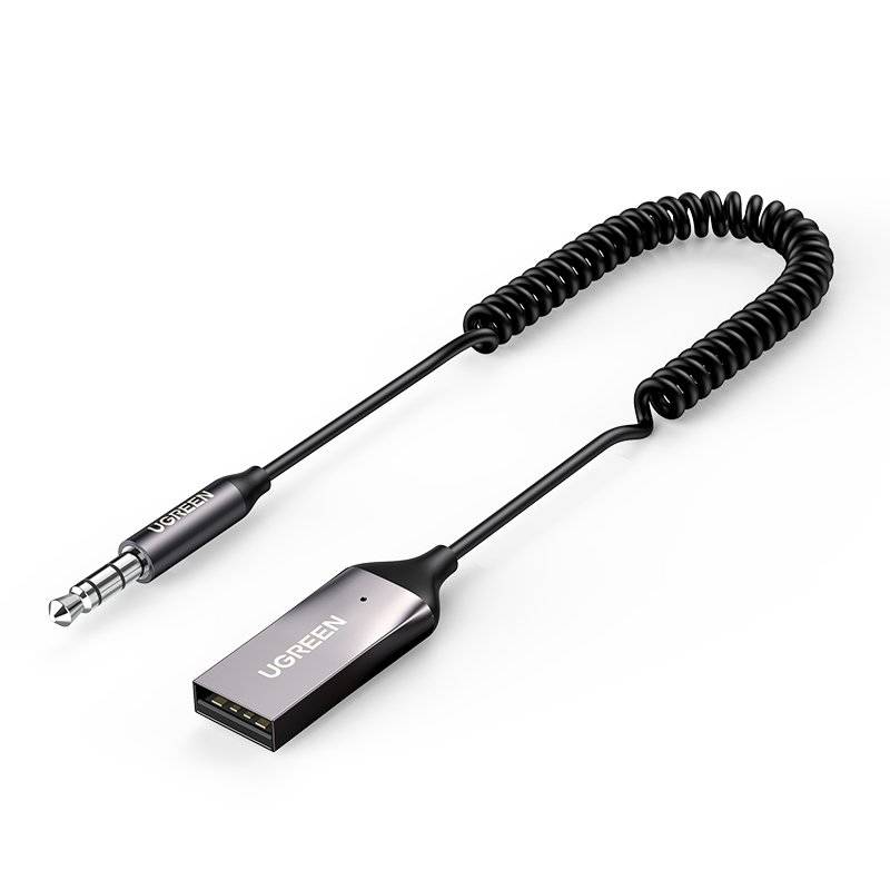 UGREEN Bluetooth 5.0 Audio Receiver Cable USB AUX Audio Jack Adapter - Black