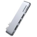 UGREEN HUB 6-in-2 USB-C for MacBook Pro - Air - 3 x USB 3.0 - 1 x USB-C 100W - 1 x MicroSD - 1 x SD - Ultra Slim Aluminum