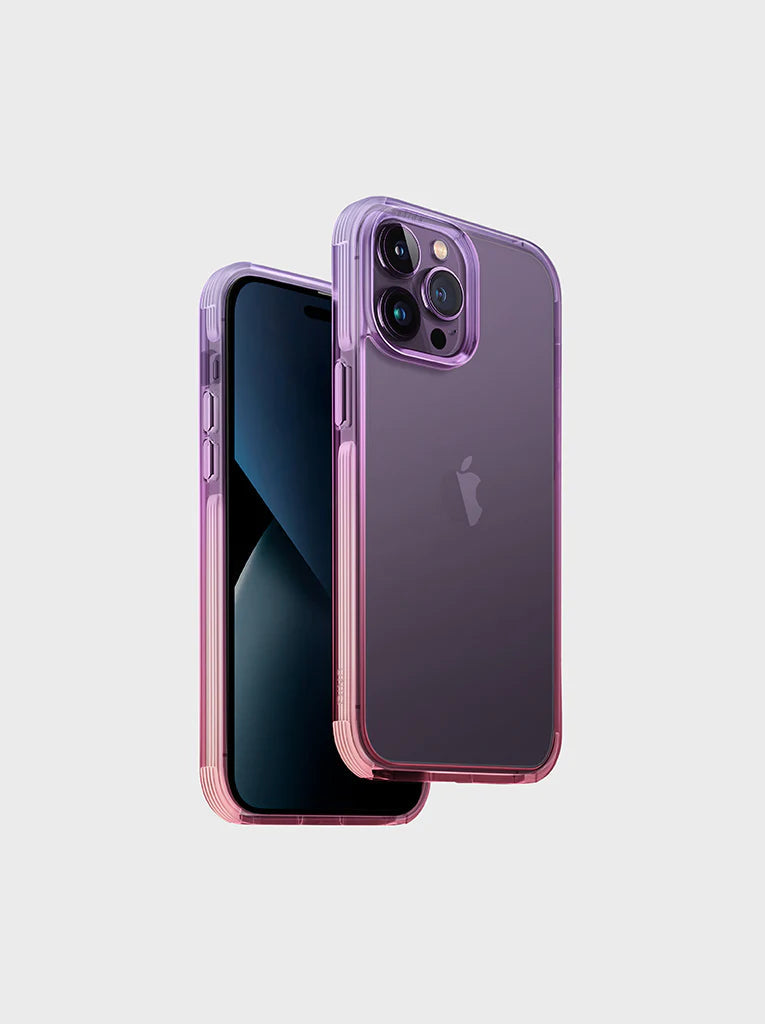 Uniq Hybrid iPhone 14 Pro Combat Duo Case - Lilac Lavender / Pink