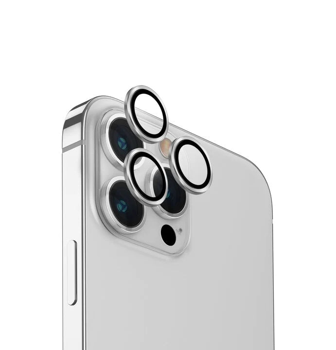 Uniq Optix iPhone 15 Pro Aluminium Camera Lens Protector - Sterling Silver