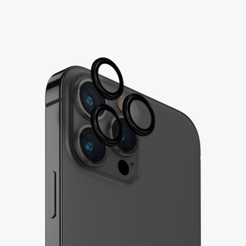 Uniq Optix iPhone 15 Pro Max Aluminium Camera Lens Protector - Midnight - Black