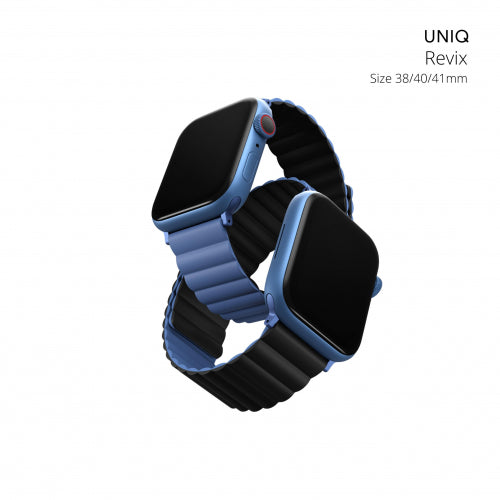 Uniq Revix Reversible Magnetic for Apple Watch Strap 38/40/41mm Caspian Blue/Black