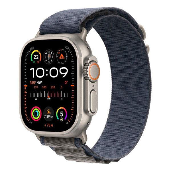 Apple Watch Ultra 2 GPS + Cellular 49mm Titanium Case with Blue Alpine Loop - Small