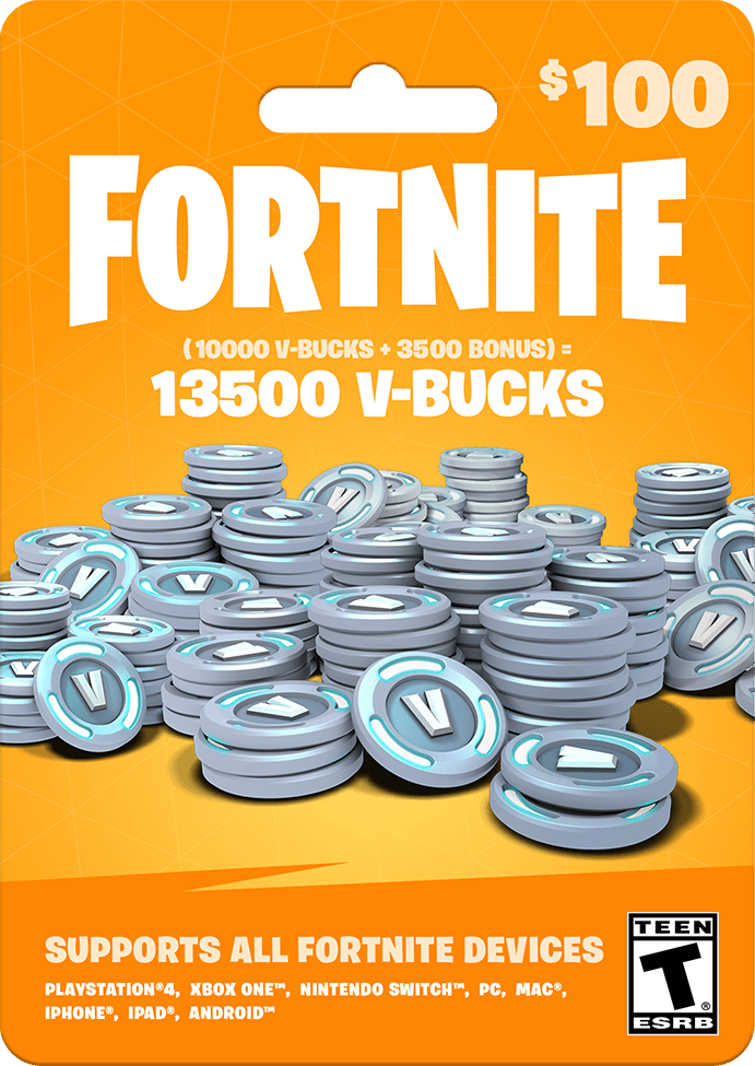 Fortnite Card 100$ - US Account (PS4-X-One-Nintendo Switch)