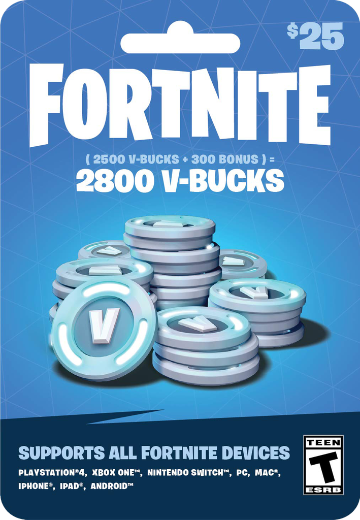 Fortnite Card 25$ - US Account (PS4-X-One-Nintendo Switch)