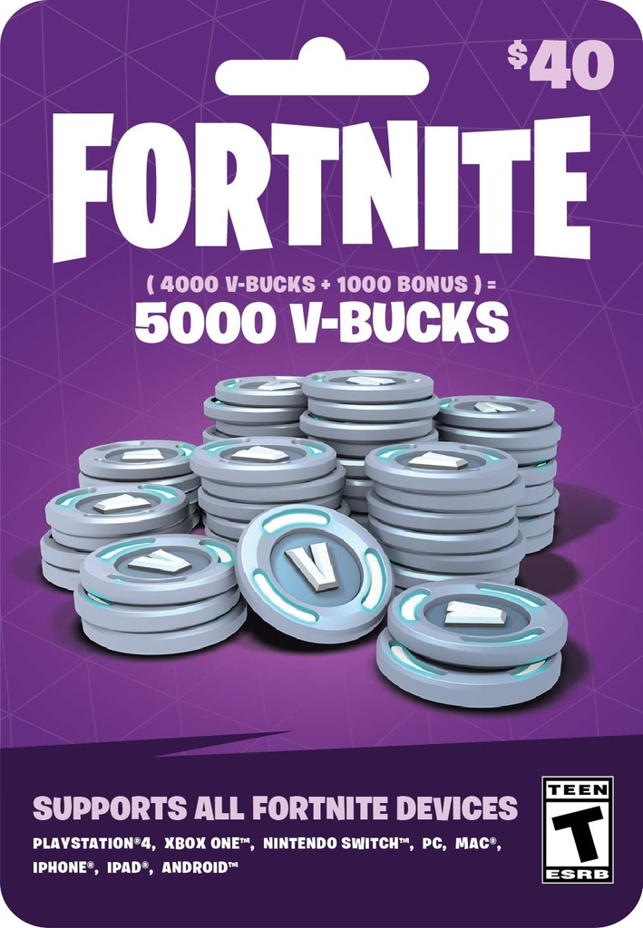 Fortnite Card 40$ - US Account (PS4-X-One-Nintendo Switch)