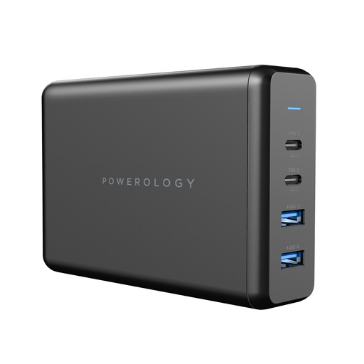 Powerology 4-Output 156W Quick Charging Power Terminal - Black