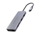 Powerology 11-in-1 USB-C Hub with VGA / Ethernet / HDMI - Gray