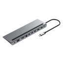 Powerology 11-in-1 Multi-Display USB-C Hub & Laptop Stand - Grey