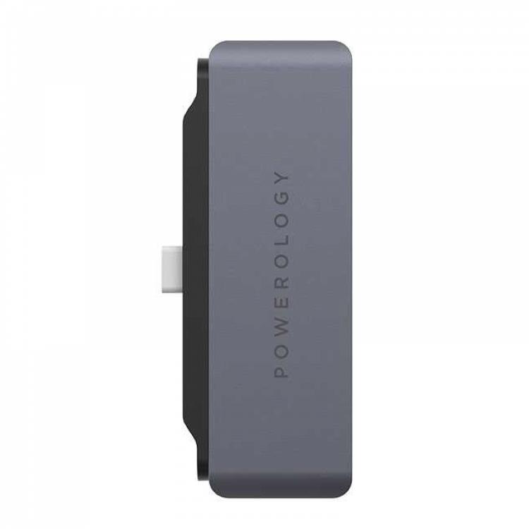 Powerology 4in1 USB-C with HDMI / USB / AUX - Gray