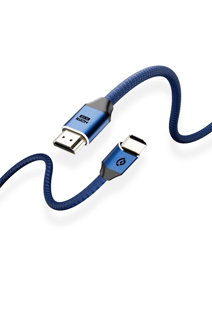 Powerology 8K HDMI Braided Cable 2M - Dark Blue