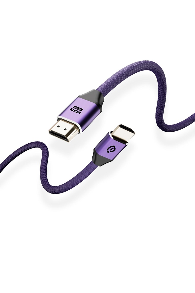 Powerology 8K HDMI Braided Cable 2M - Purple