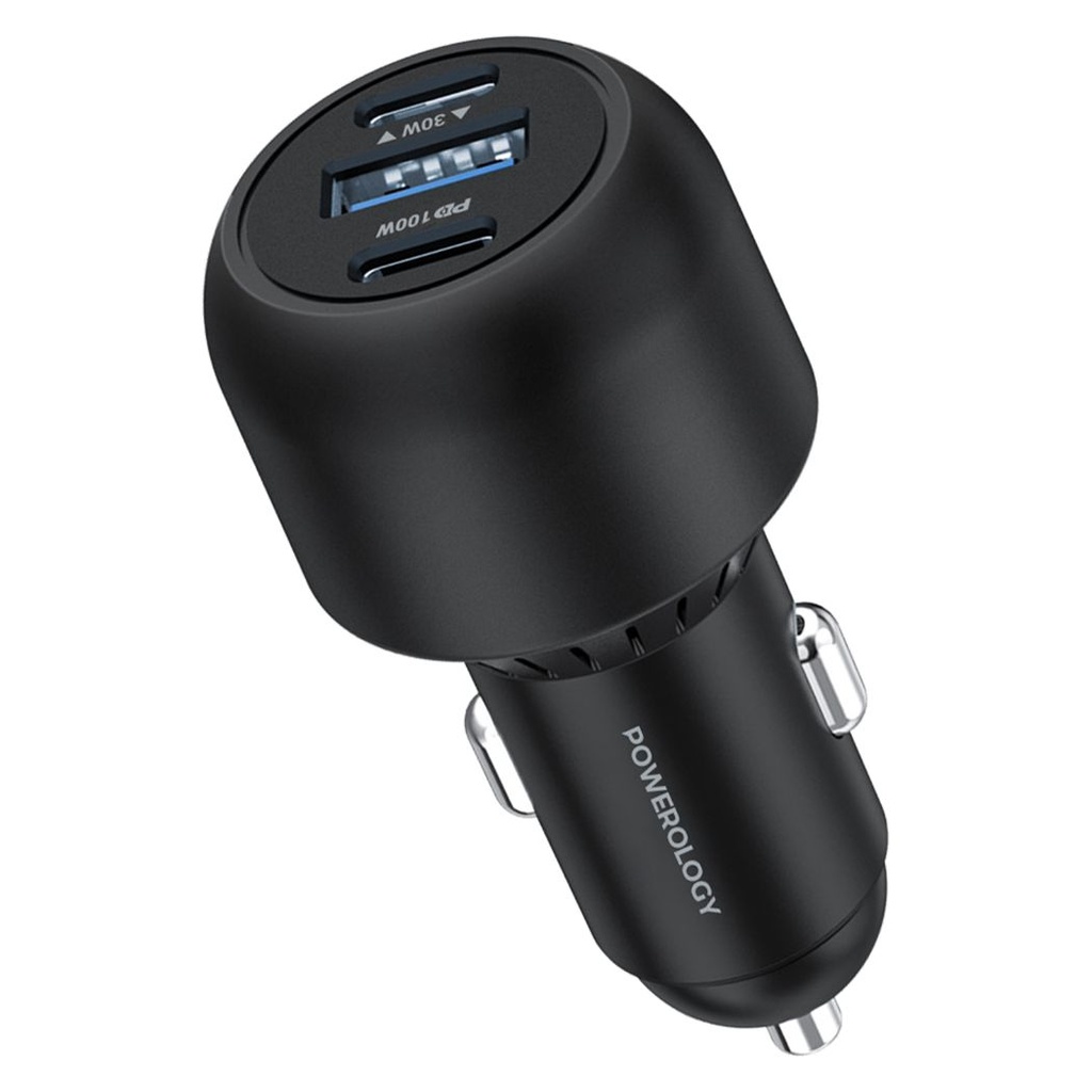 Powerology Ultra-Quick Car Charger 130W - Black