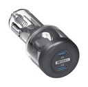 Powerology Ultra-Quick Crystalline Series Car Charger - Transparent