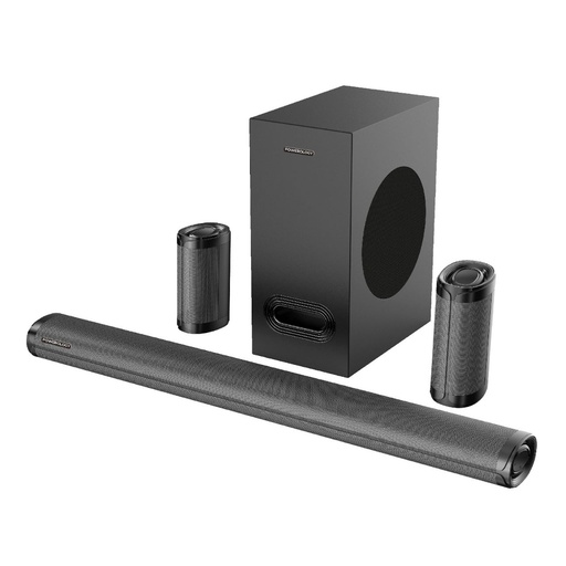 Powerology Immersive Audio 5.1 CH Wireless Soundbar Surround Sound Dolby Audio - Black