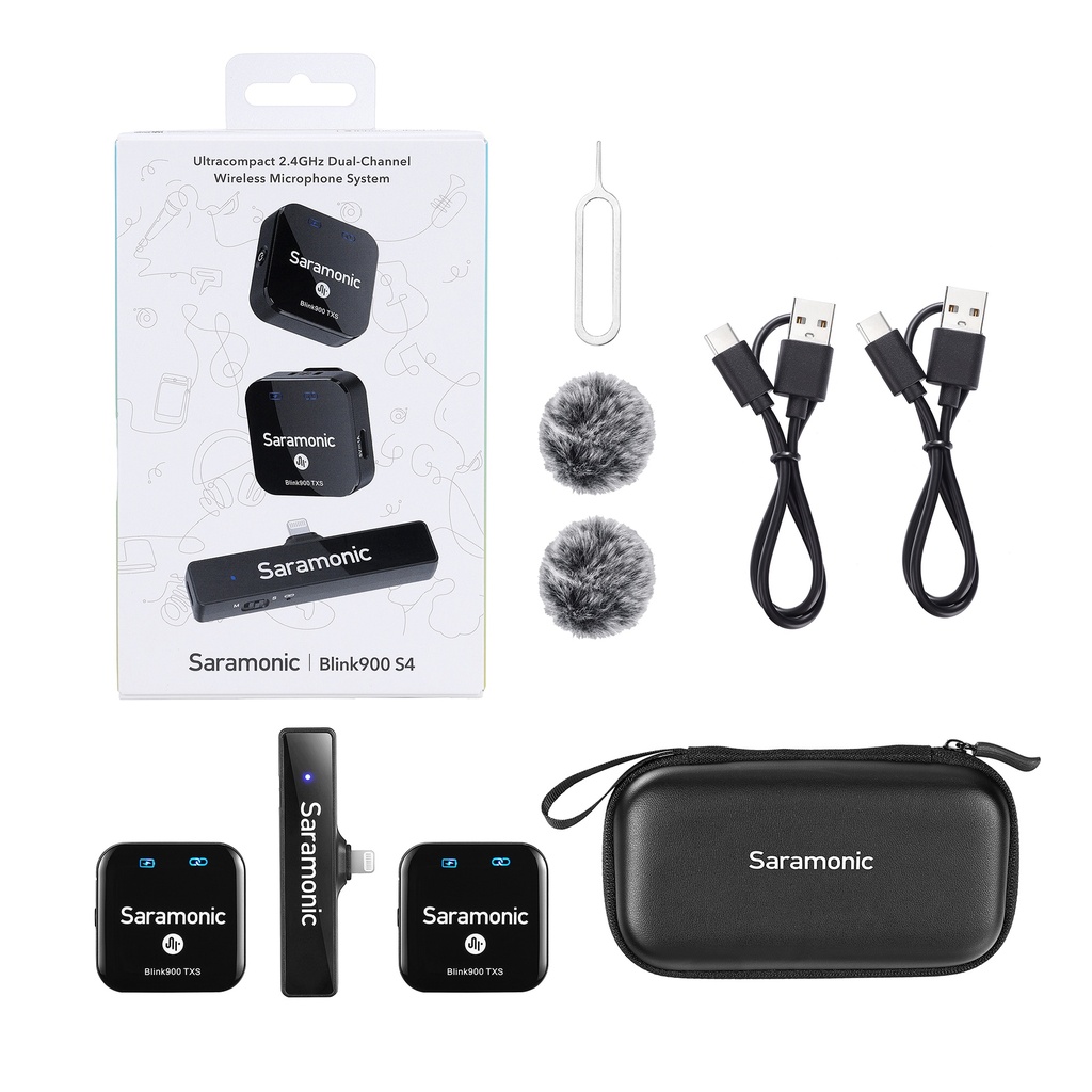 Saramonic Lightning 2.4G Dual Channel Wireless Microphone Blink900 S4