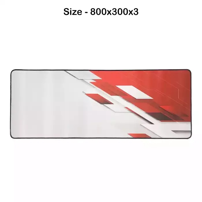 Gaming Mouse Pad - White And Red Shade (800x300x3)