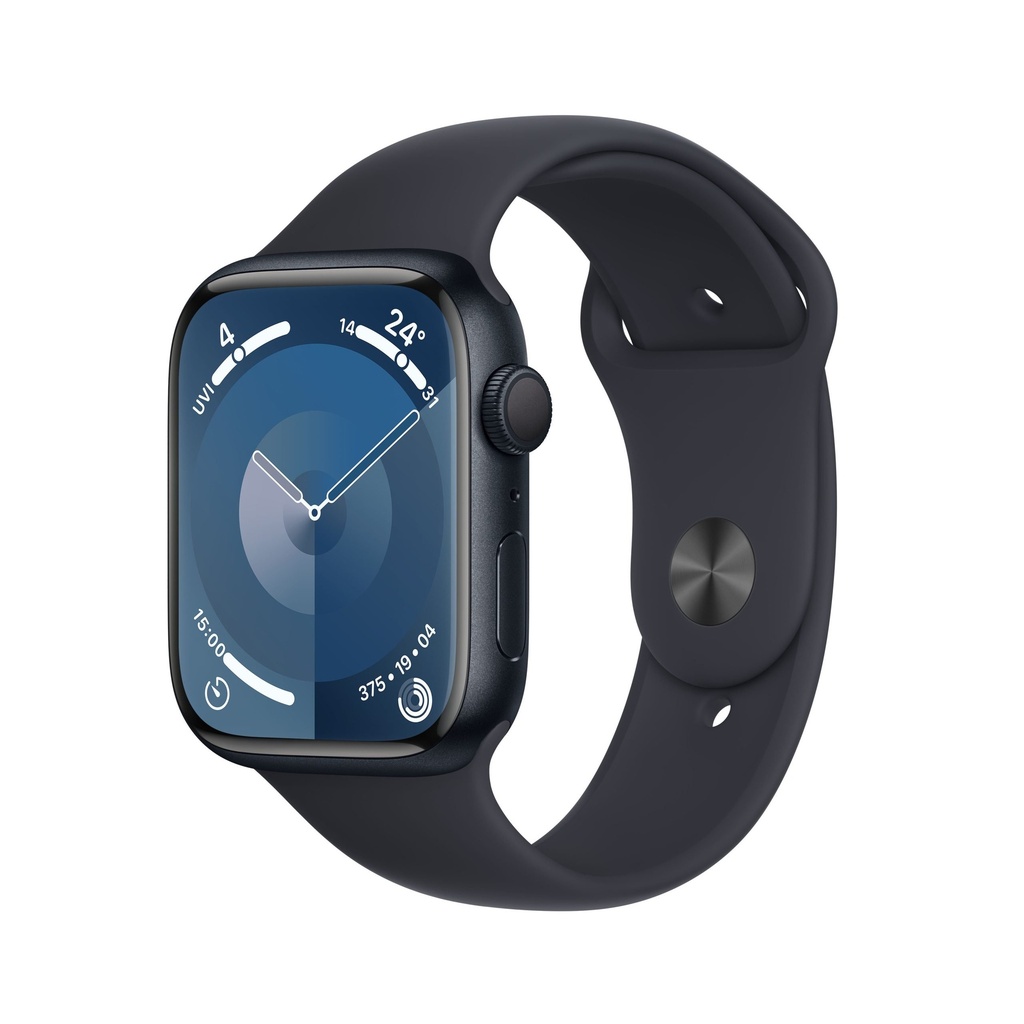 Apple Watch Series 9 GPS 45mm Midnight Aluminium Case with Midnight Sport Band - S/M