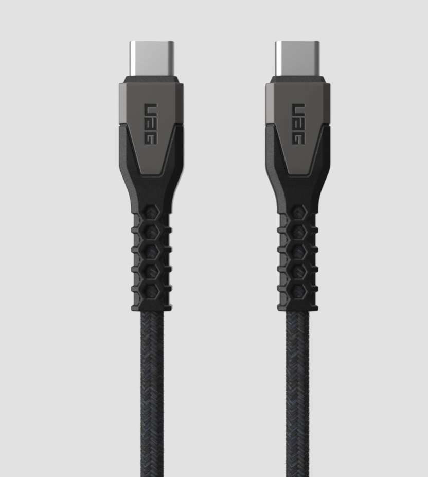 UAG USBC-USBC 1.5m Rugged Kevlar Cable Black/Grey