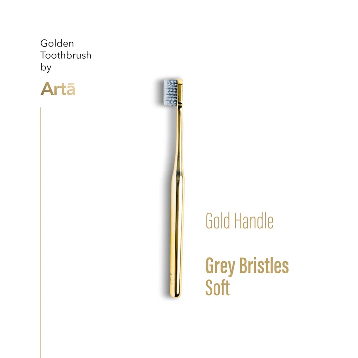 Arta Soft Golden Toothbrush – Gray Bristles