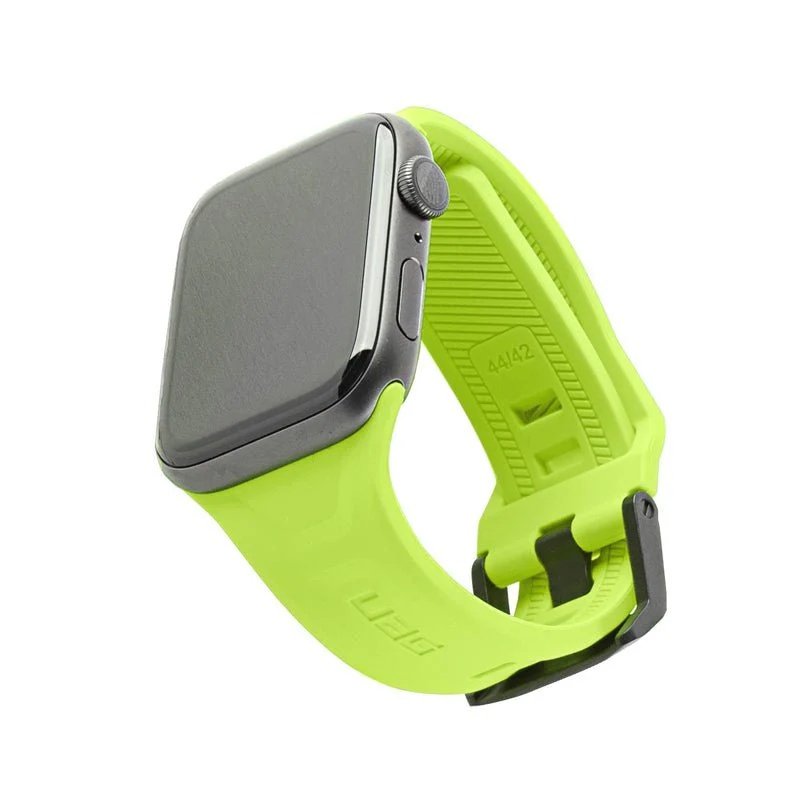 UAG Apple Watch 45mm/44mm/42mm/Ultra Silicone Scout Strap (Billie Neon Green)