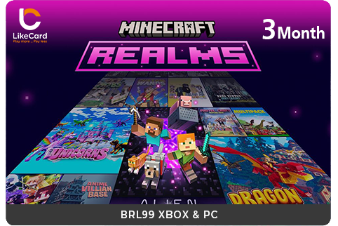 Minecraft Realms 3M - Bedrock XBOX & PC