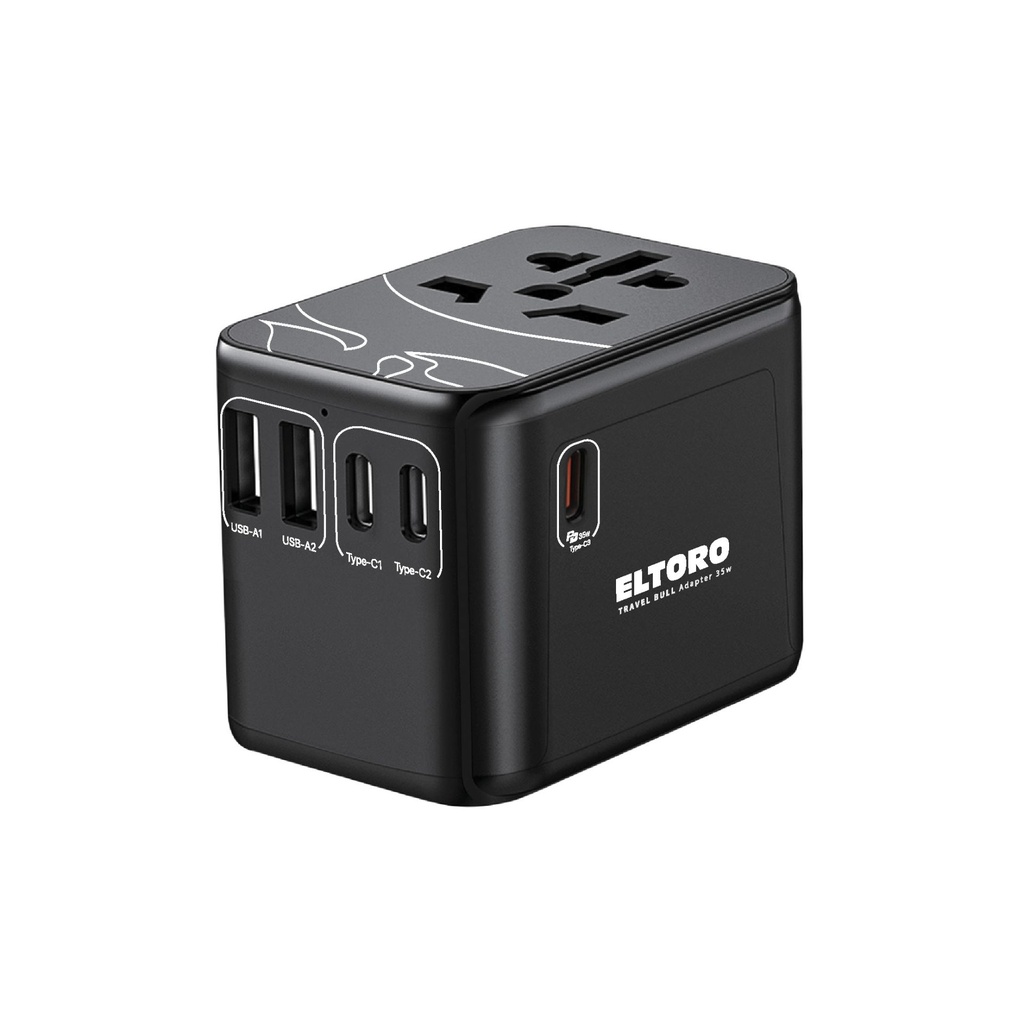 Eltoro Travel Bull Adapter 35W - Black