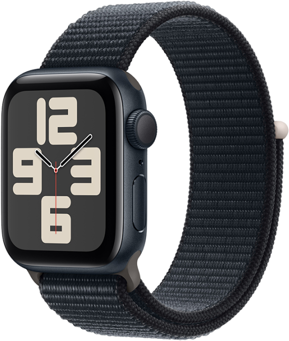 Apple Watch SE 2nd Gen GPS 40mm Midnight Aluminium Case w/ Midnight Sport Loop